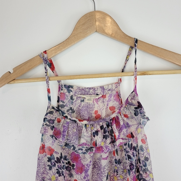 AMERICAN EAGLE | sheer floral sleeveless top small - Picture 5 of 7